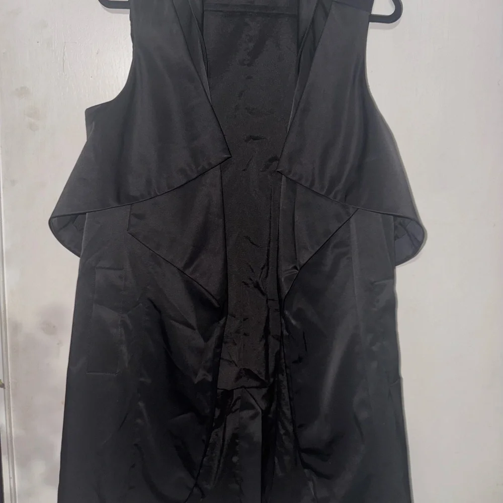 Bebe Black Satin Vest